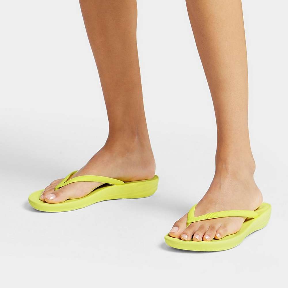 Tong Fitflop IQUSHION Ergonomic Femme Jaune | EFB-037124