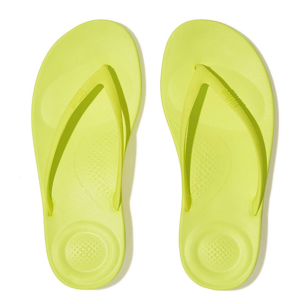 Tong Fitflop IQUSHION Ergonomic Femme Jaune | EFB-037124