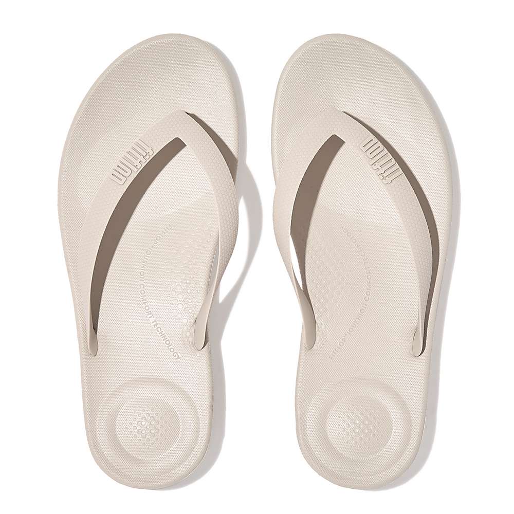 Tong Fitflop IQUSHION Ergonomic Homme Grise Beige | TZE-928410