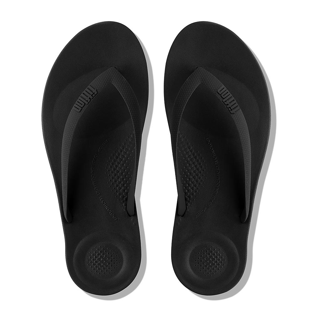 Tong Fitflop IQUSHION Ergonomic Homme Noir | STH-389751