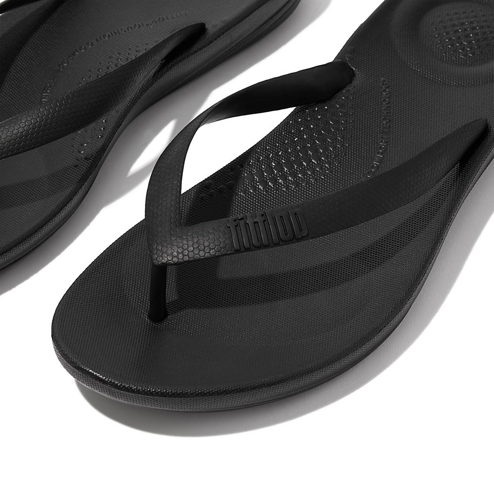 Tong Fitflop IQUSHION Ergonomic Homme Noir | STH-389751