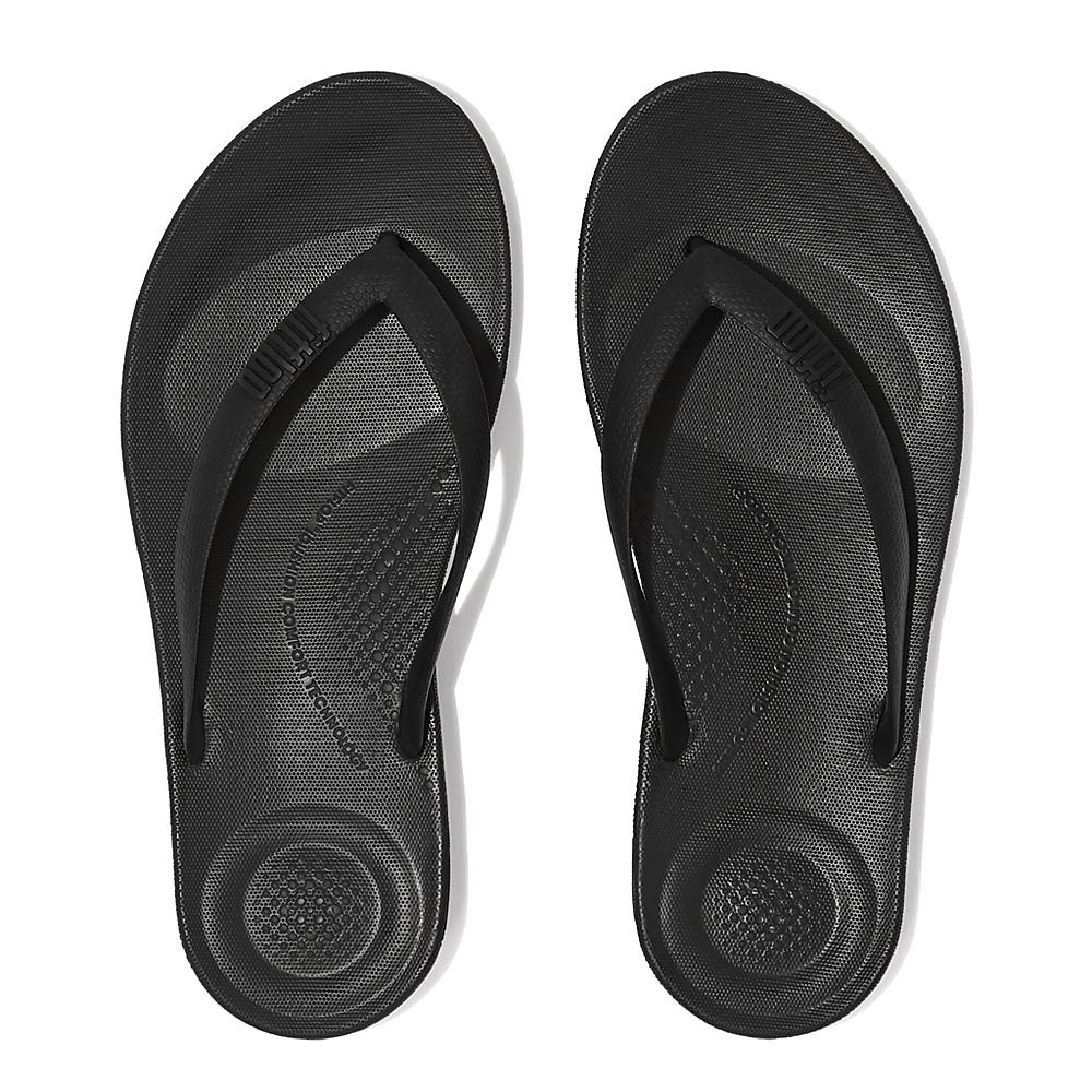 Tong Fitflop IQUSHION Ergonomic Homme Noir | STH-389751