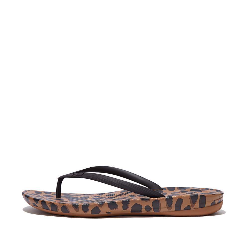 Tong Fitflop IQUSHION Leopard-Print Femme Leopard | VMD-682031