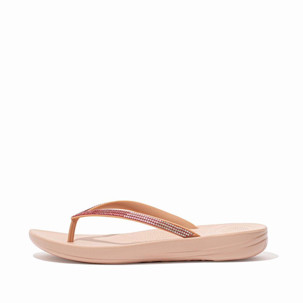 Tong Fitflop IQUSHION Ombre Sparkle Femme Rose | LCE-829703