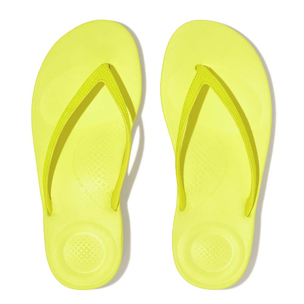 Tong Fitflop IQUSHION Sparkle Femme Jaune | PHX-516829