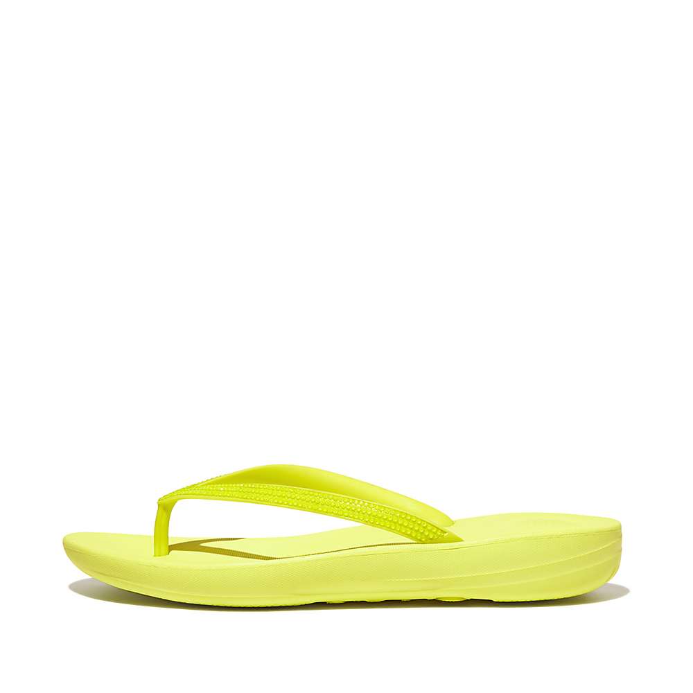 Tong Fitflop IQUSHION Sparkle Femme Jaune | PHX-516829