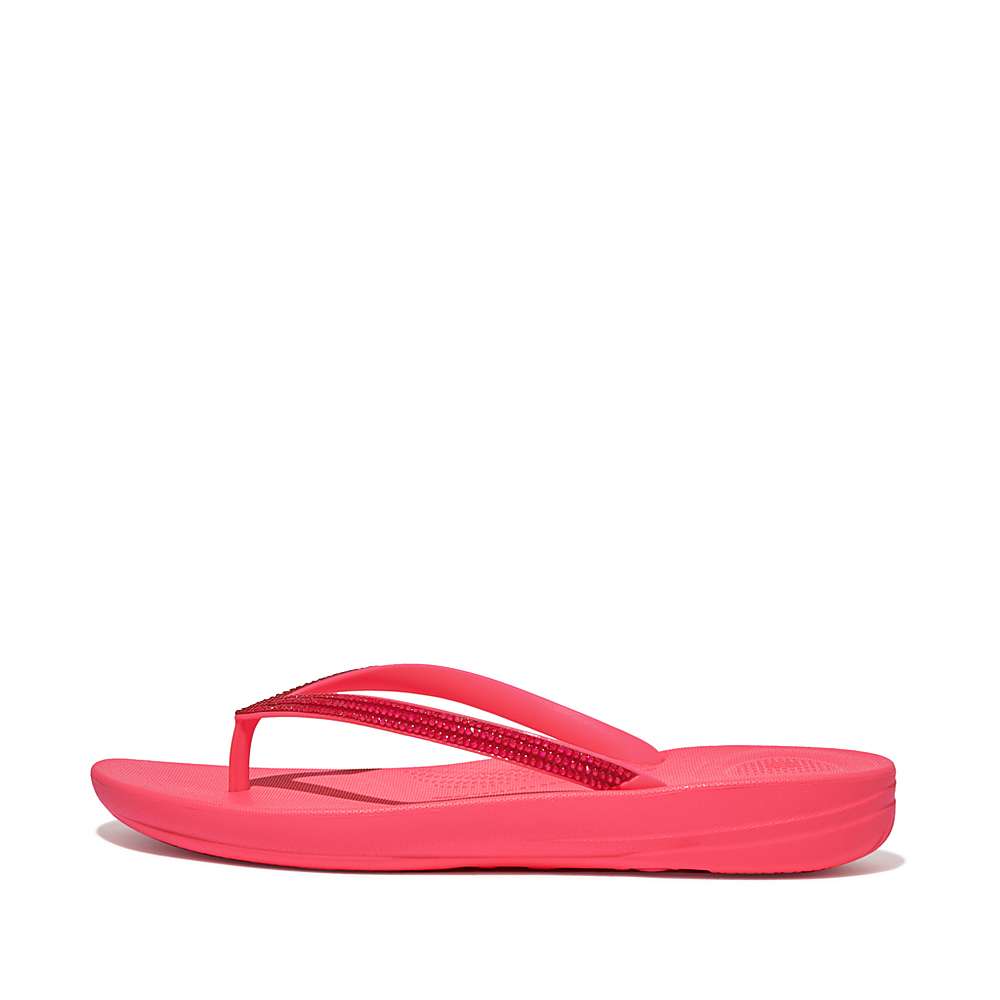 Tong Fitflop IQUSHION Sparkle Femme Rose | IXT-035284