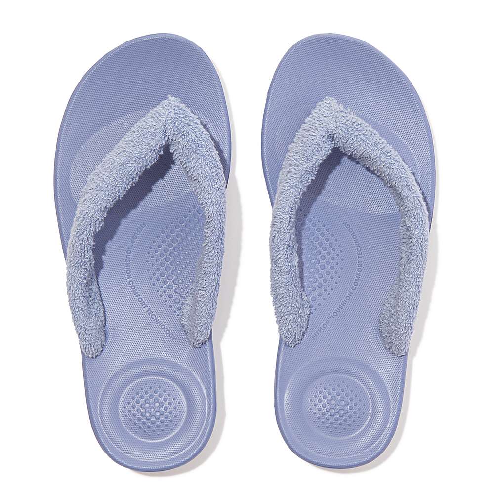 Tong Fitflop IQUSHION Towelling Femme Lavande | FXD-025764