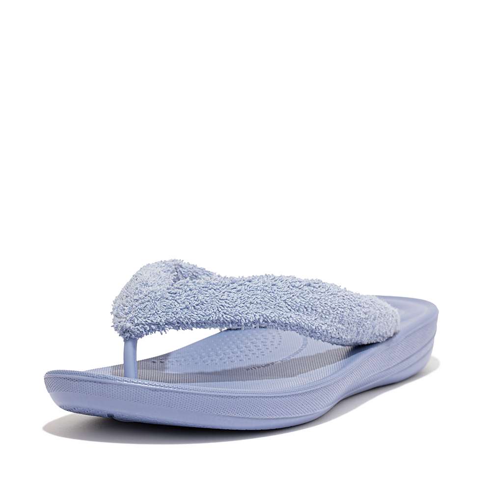 Tong Fitflop IQUSHION Towelling Femme Lavande | FXD-025764