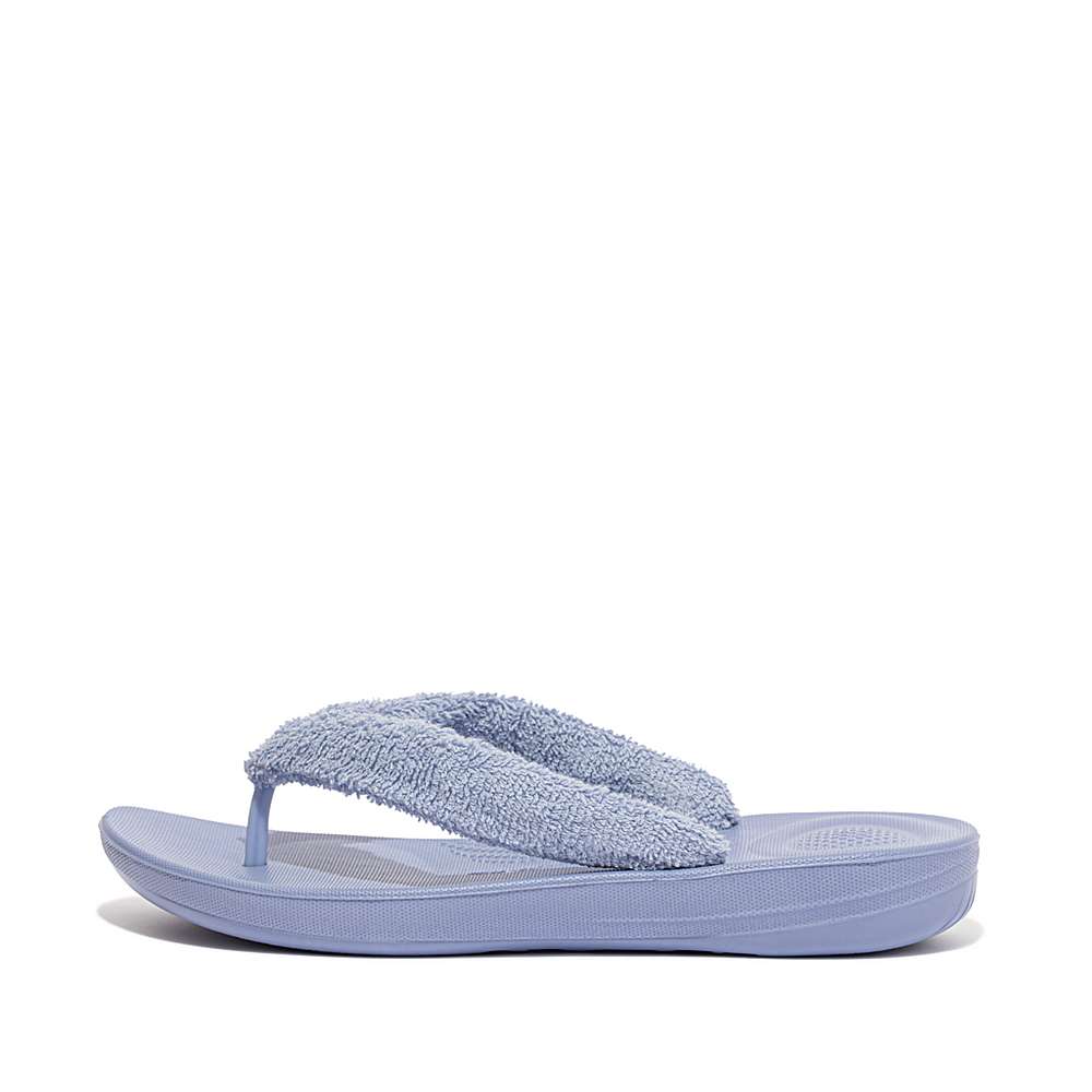 Tong Fitflop IQUSHION Towelling Femme Lavande | FXD-025764