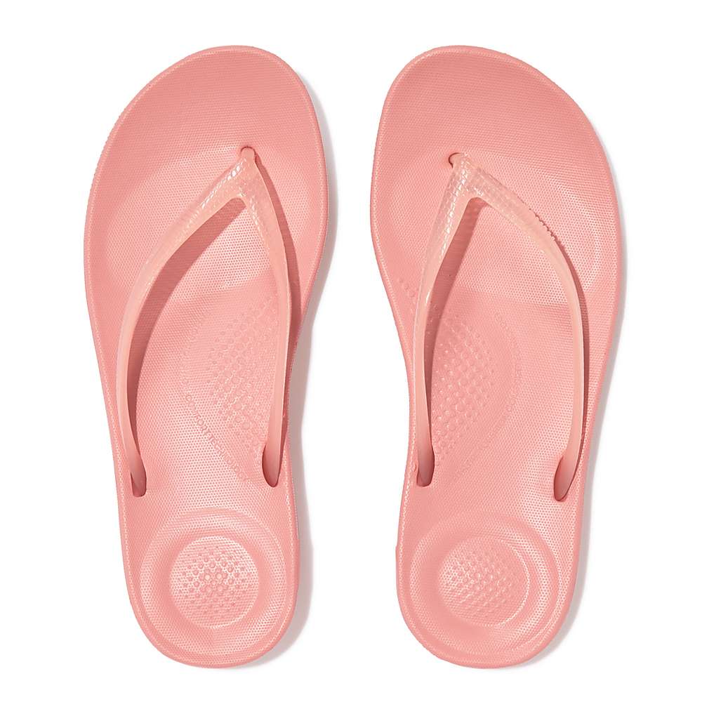 Tong Fitflop IQUSHION Transparent Femme Rose | RKY-327984